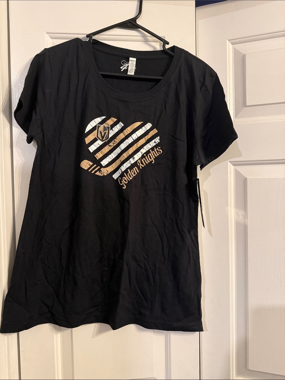 Gildan Black Tee with White Graphic